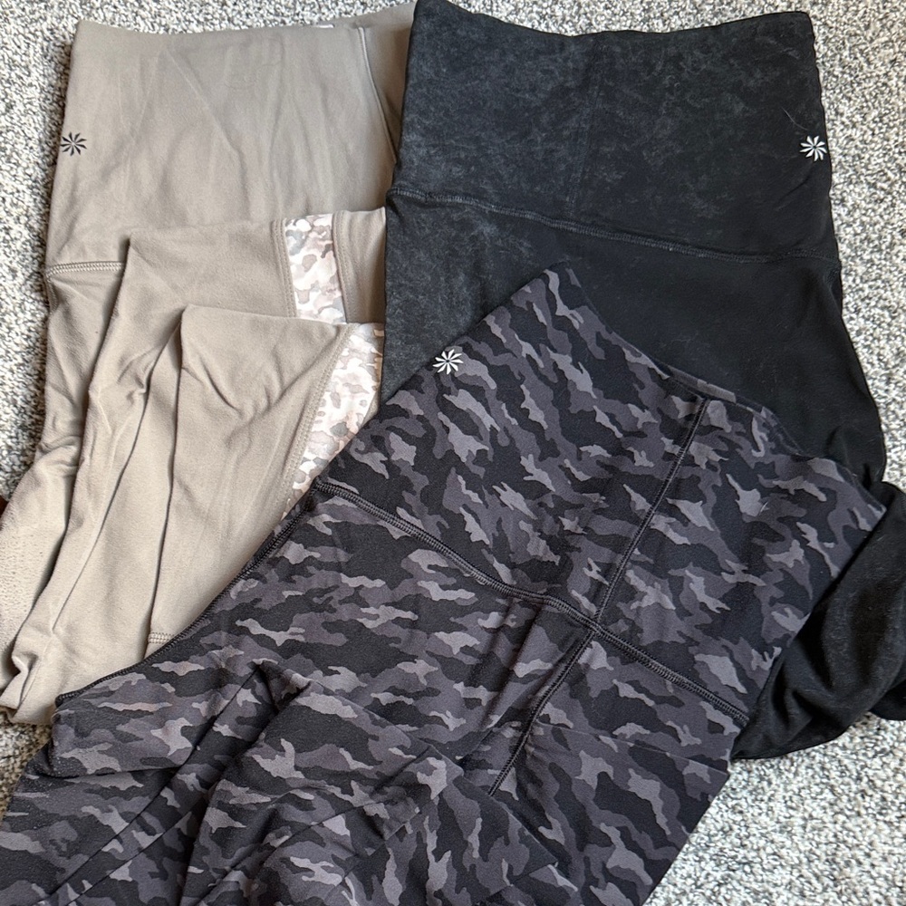 Stylish Camouflage and Solid Leggings Set